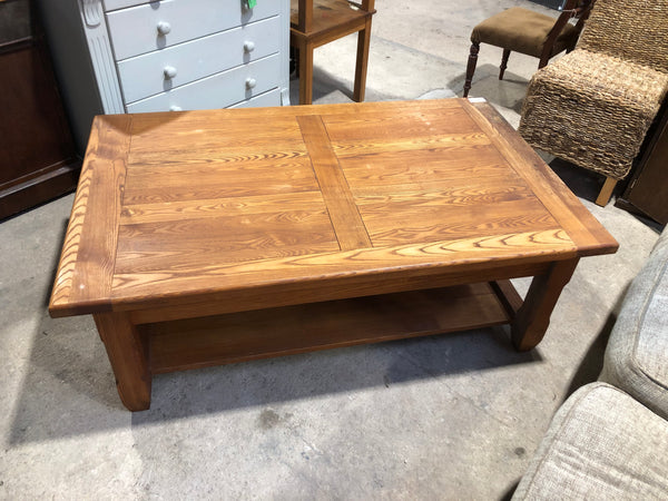 Solid Wooden Coffee Table with Three Drawers