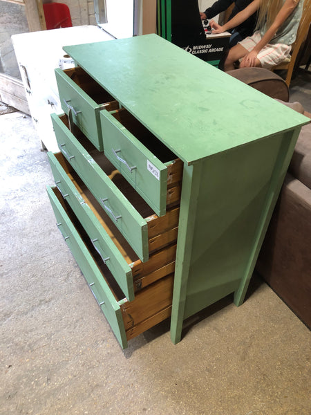 Green Painted Chest of Drawers