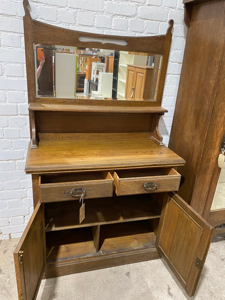 Oak Dresser with Mirror Back