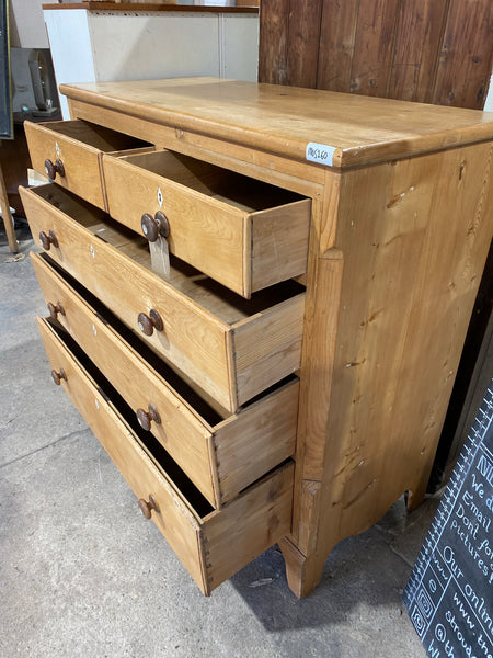 Large Rustic Pine Chest of Drawers