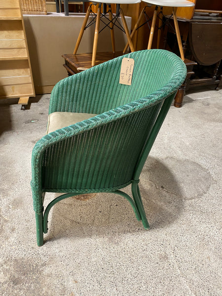 Emerald Green Wicker Tub chair