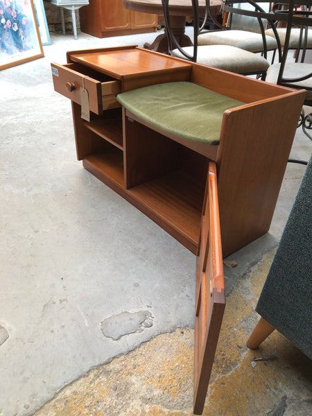 Mid Century Nathan Teak Telephone Seat