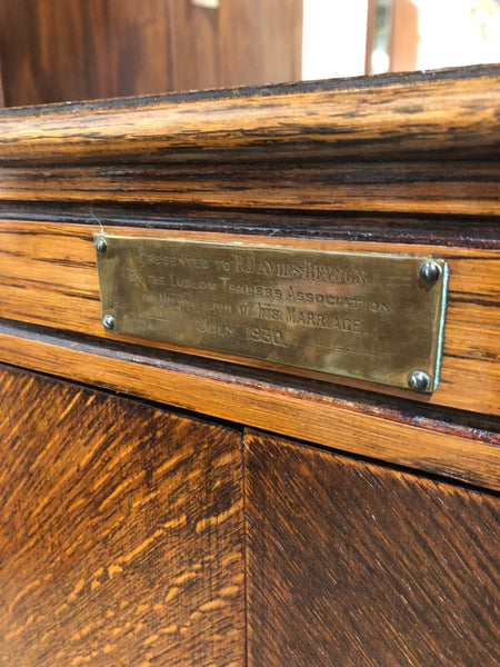 GHC - Small Vintage Oak Veneer Cabinet
