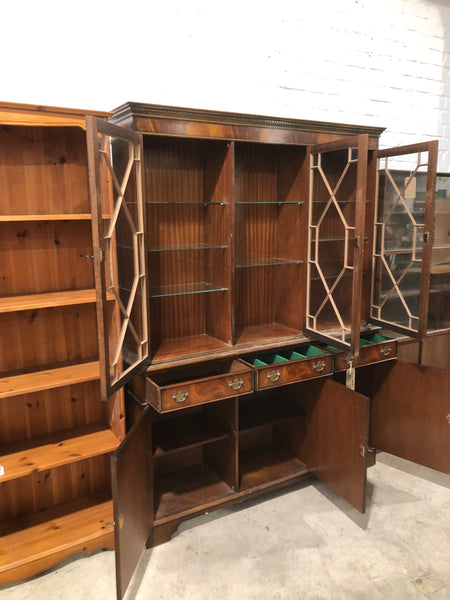 Large Antique Mahogany Library Bookcase