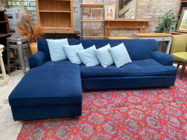 Blue Corner Sofa Bed