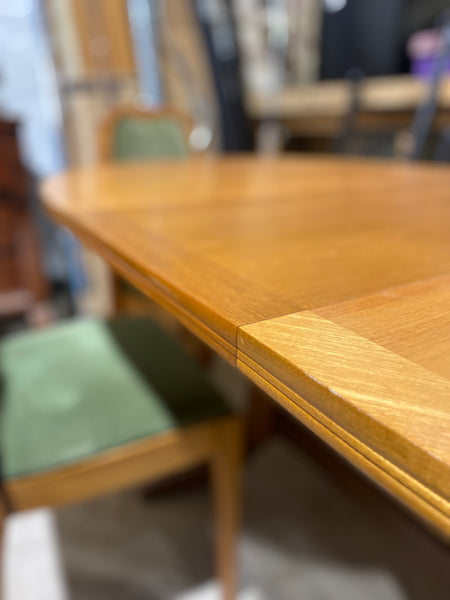 GHC - Nathan Mid Century Teak Extending Dining Table & 4 Chairs