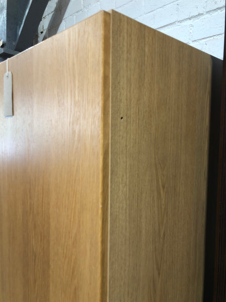 Slim Wood Effect Wardrobe with Drawers