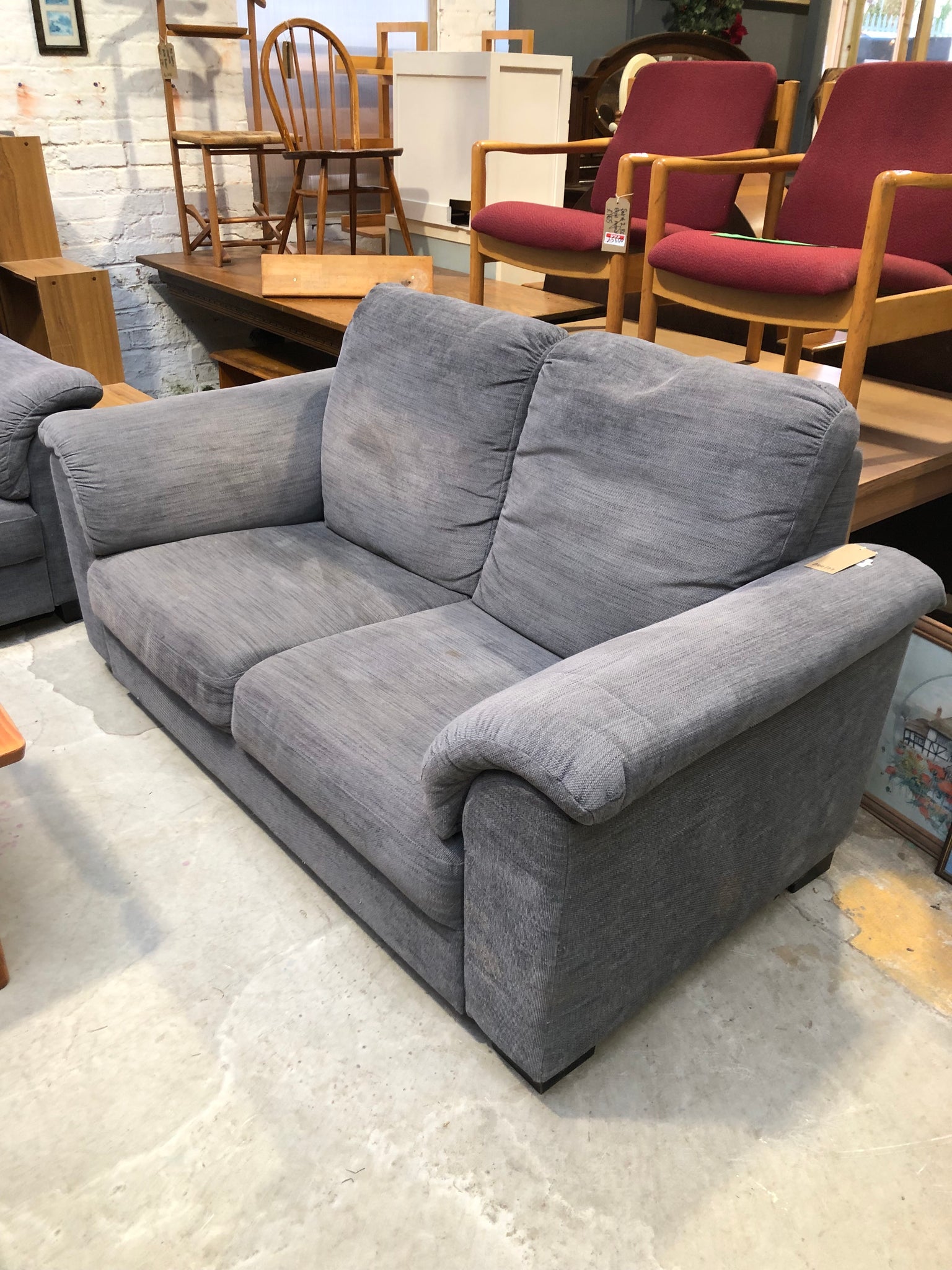 Grey Two Seater Sofa