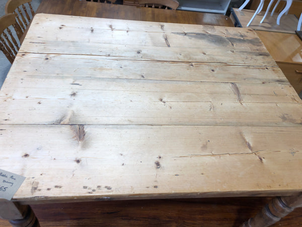 Small Rustic Pine Farmhouse Dining Table