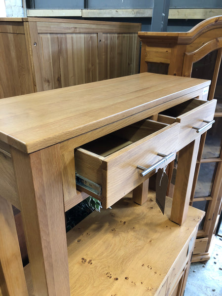 GHC - Oak Two Drawer Console Table