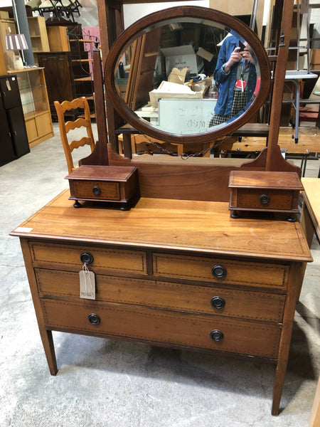 Vintage Inlaid Detail Dressing Table