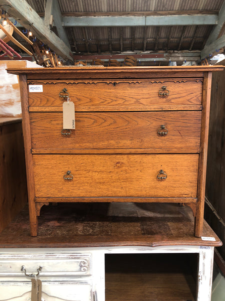 Antique Oak Chest of 3 Drawers