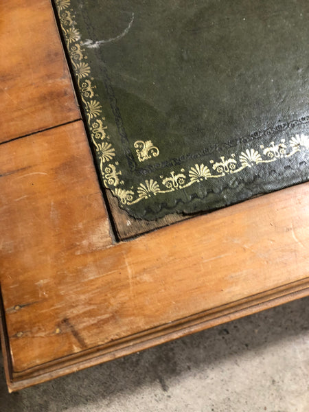 Pedestal Desk with Leather Top
