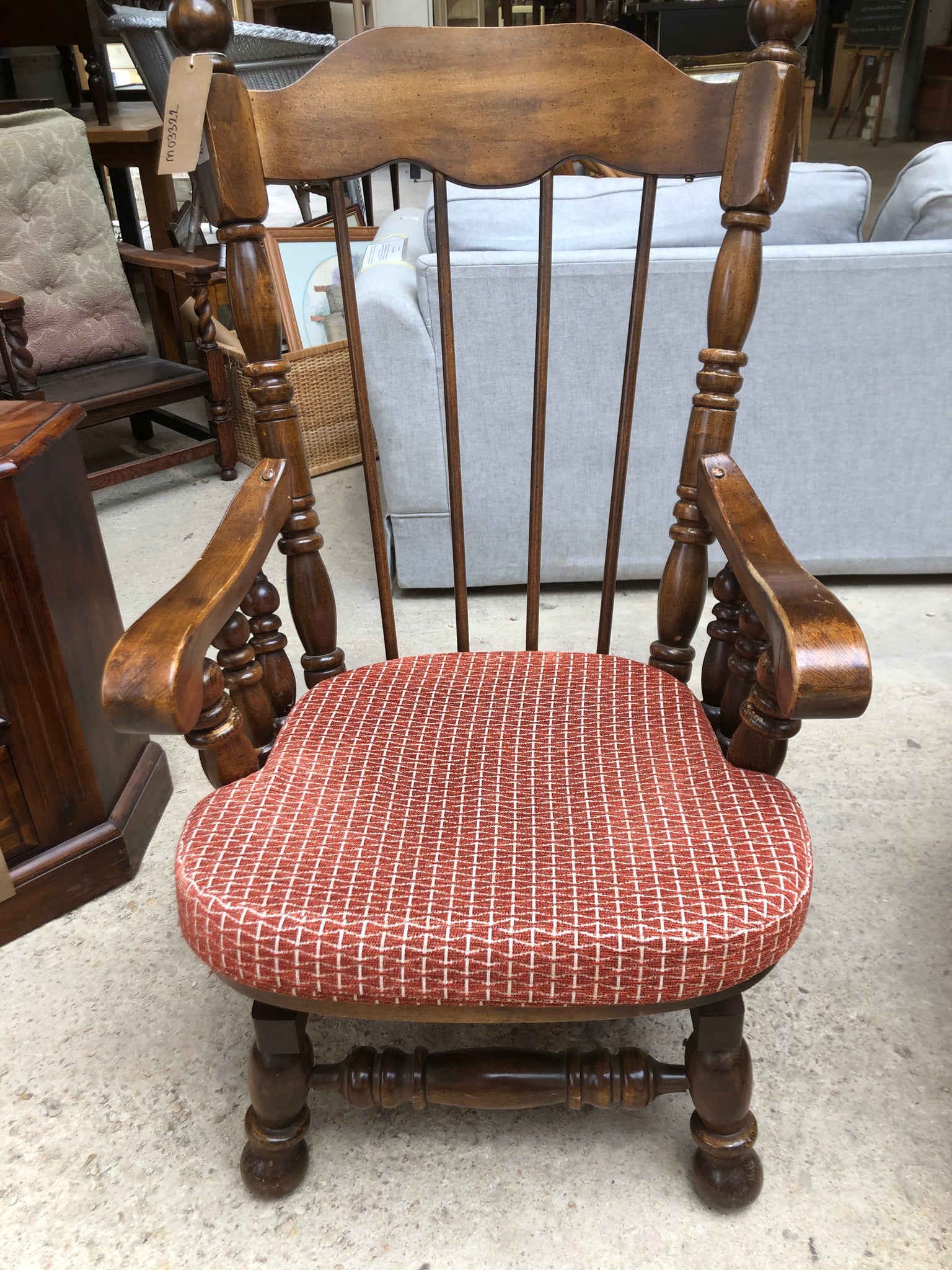 Antique Stained Oak Rocking Chair