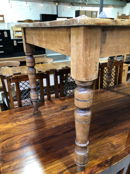 Small Rustic Pine Farmhouse Dining Table