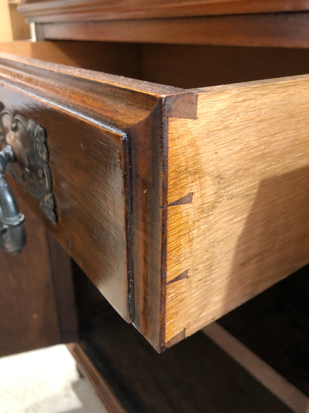 Antique Carved Detail Compact Sideboard