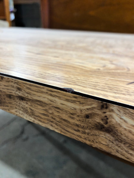 Rectangular Wood Effect Dining Table with Turned Legs