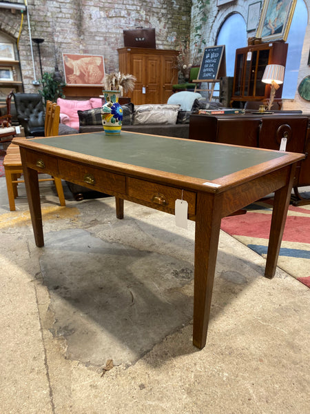 1930’s 3 Drawer Oak Desk Government Issue