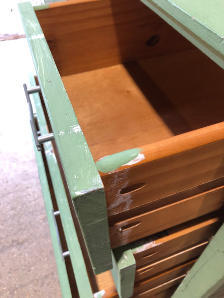 Green Painted Chest of Drawers