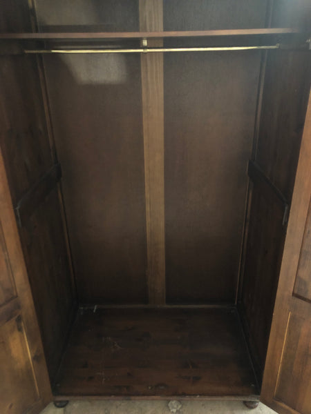 REF - Dark Pine Double Wardrobe