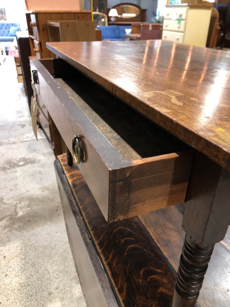 Vintage Low Console Table with Drawer