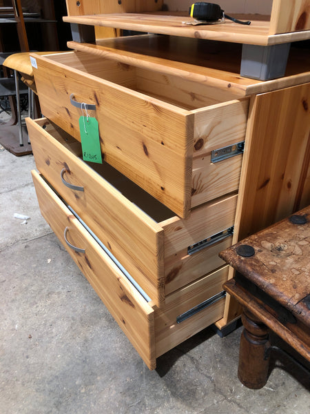 REF - Pine Chest of 3 Drawers