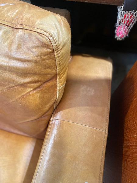GHC - Tan Analine Two Seater Sofa