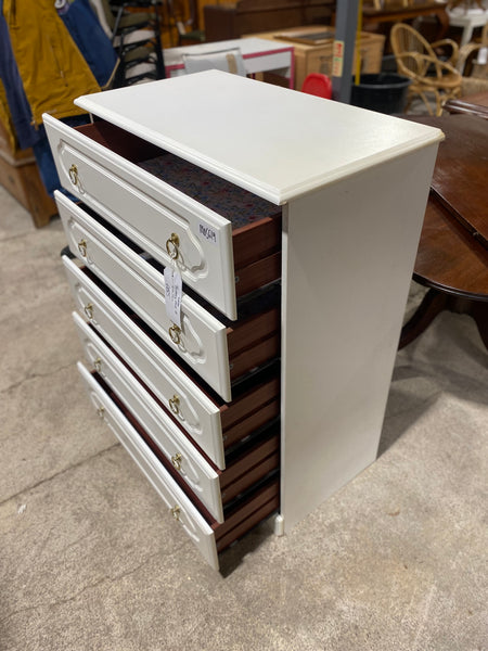 White Tallboy Chest of Drawers