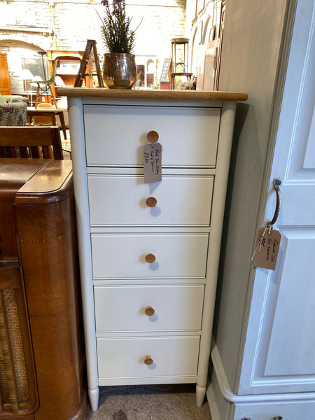 Ercol slim Tallboy chest of drawers