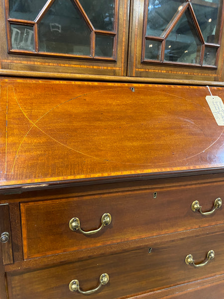 Mahogany Bureau and Display Cabinet
