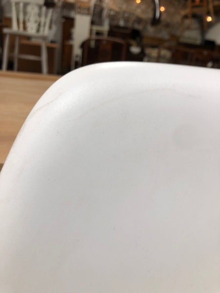 Pair of Contemporary White Plastic & Beech Bar Stools