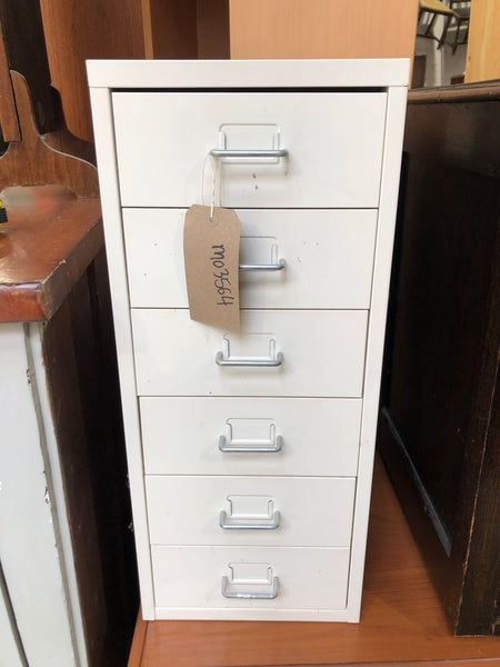 GHC - White Metal Compact Filing Cabinet