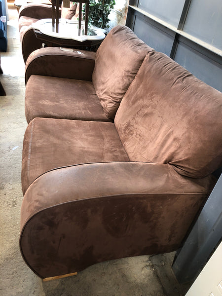 Faux Suede Large 2 Seater Sofa