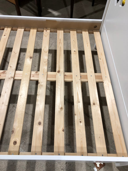 White Small Double Bed