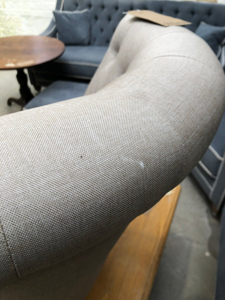 Beige Buttonback Bedroom Chair