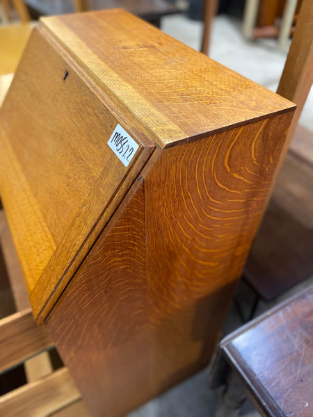 Vintage Narrow Oak Bureau