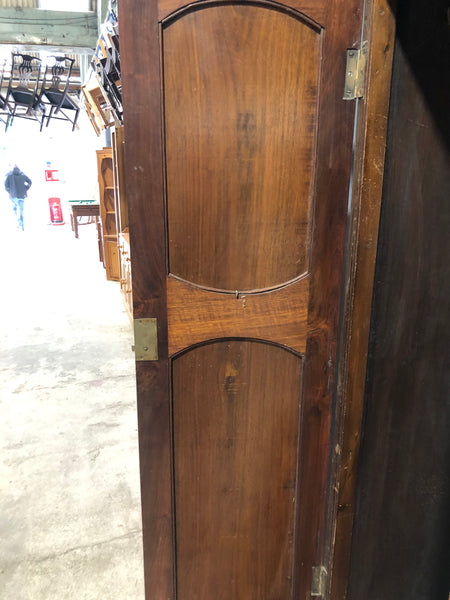 Antique Wardrobe with Walnut Panels