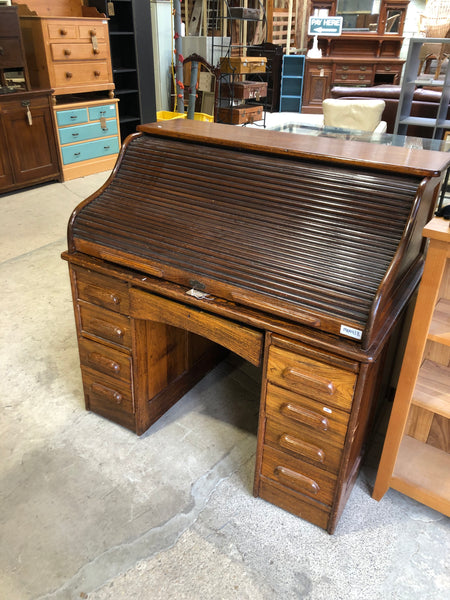Roll Top Pedestal Desk