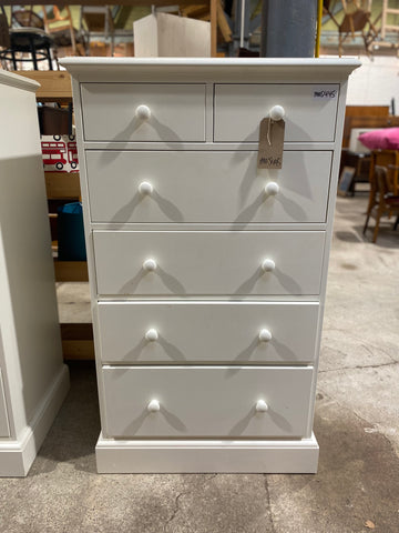 White Tallboy Chest of Drawers