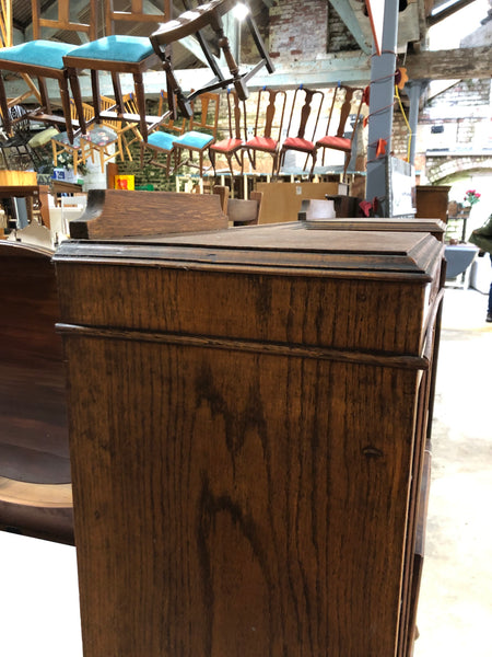 Vintage Oak Side by Side Bureau Bookcase