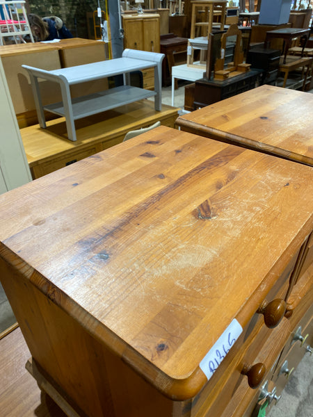 REF - Pair of Pine Bedside Tables