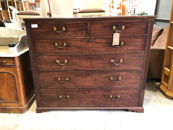 Antique Mahogany 2 over 4 Chest of Drawers