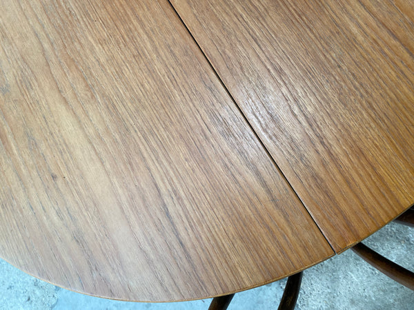Painted Teak Mid Century Ext. Dining Table
