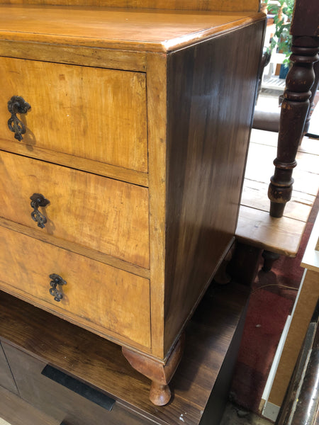 Vintage Light Oak Chest of 3 Drawers