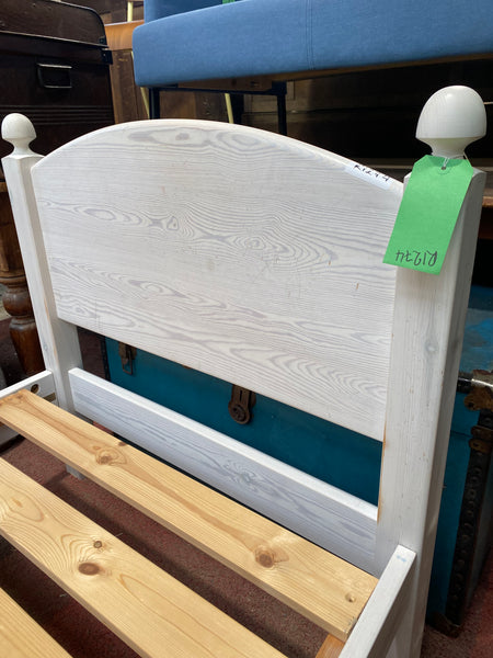REF - White Painted Wooden Single Bedframe
