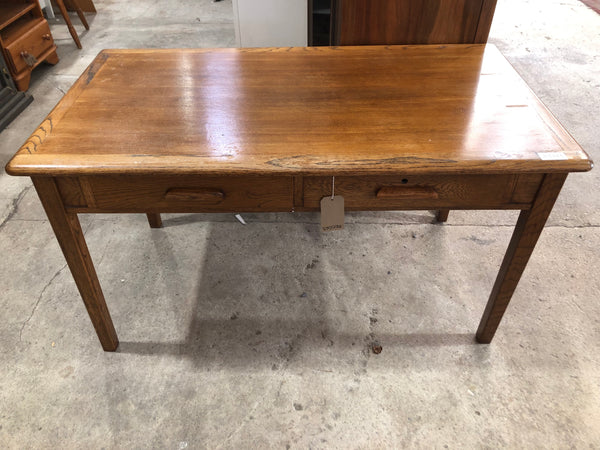 GHC - Vintage Oak 2 Drawer Teachers Desk