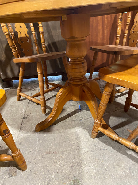 REF - Pine Dining Table & 4 Chairs