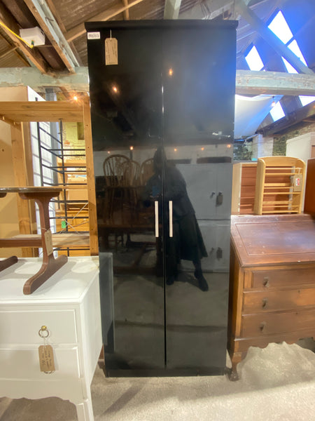 Black Gloss Double Wardrobe