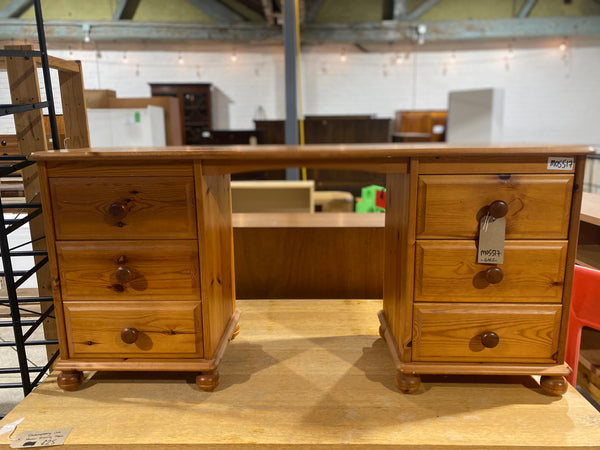 GHC - Pine 6 Drawer Desk