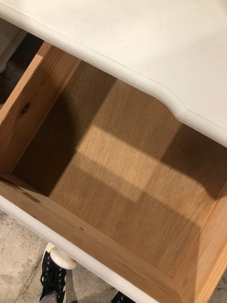 White Painted Dressing Table & Mirror